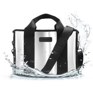 Case-Mate Silver Chrome Jelly Zip Tote With Crossbody